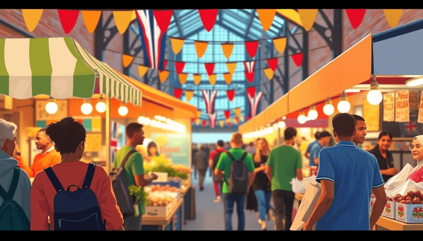 Borough Market Food Stalls Anticipate Afcon Final - positive sports news from London, England