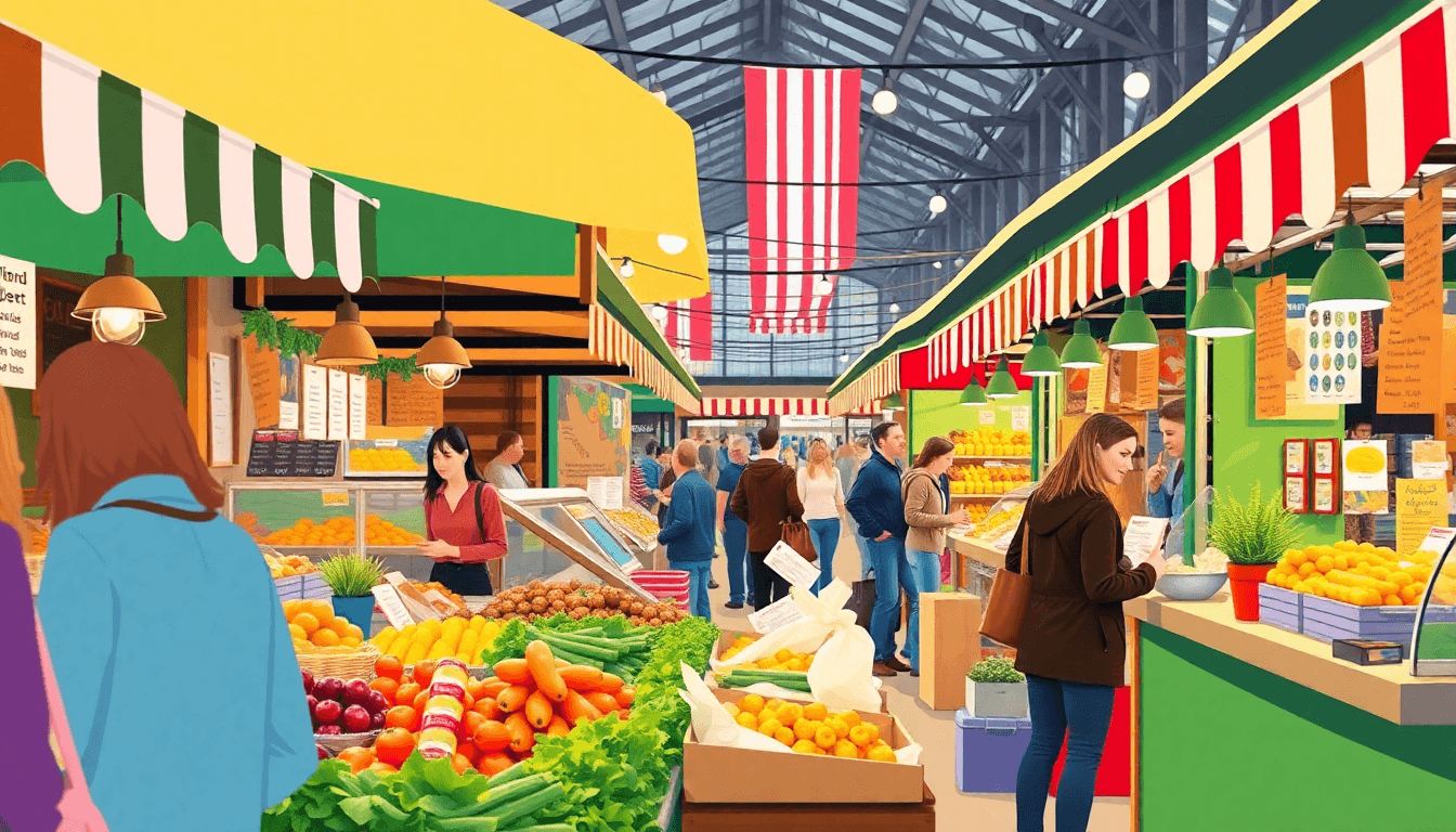 Borough Market Food Stalls Mark Local Arts and Arts