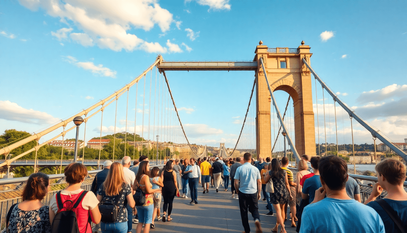 Clifton Suspension Bridge Stages Arts Event in Bristol
