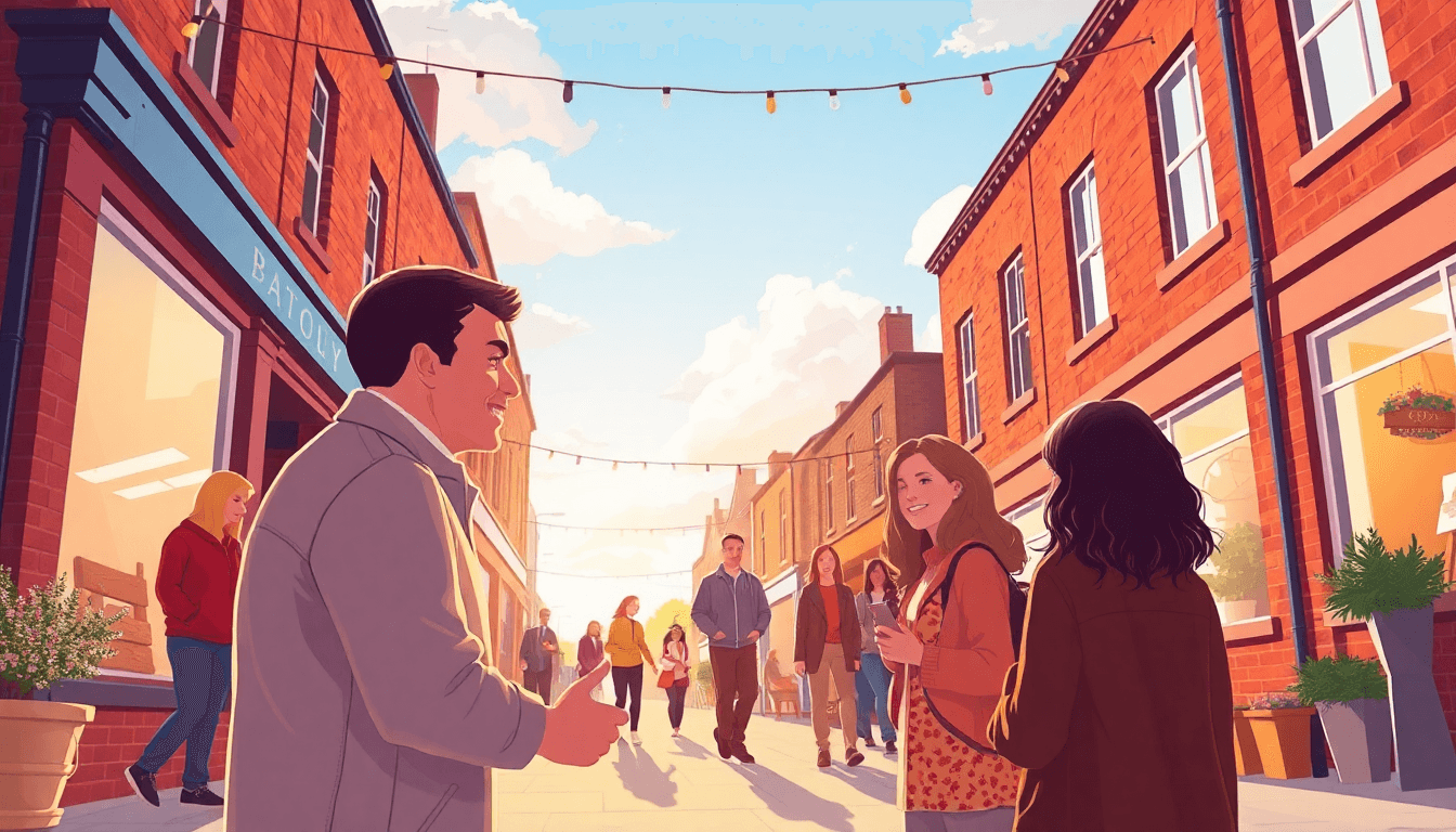 Coronation Street and Emmerdale Characters Meet - positive community news from Bradford, England