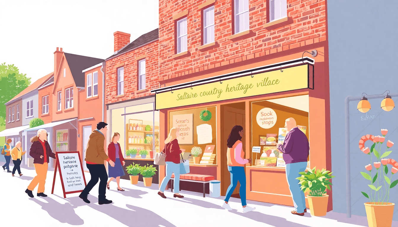 Saltaire Heritage Village Supports Local Business Initiative - positive economy news from Bradford, England