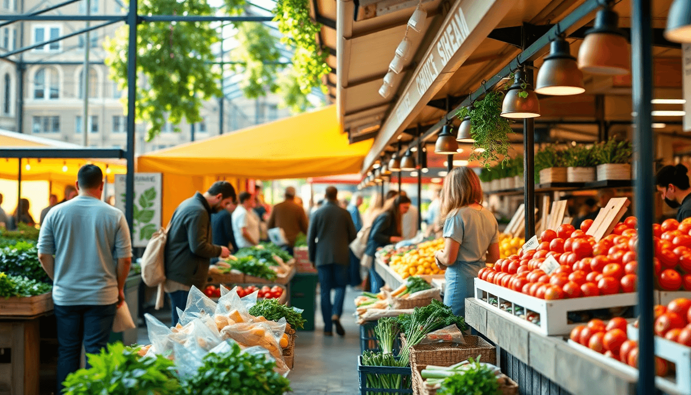 Borough Market Food Stalls Highlight Local Agricultural Initiatives