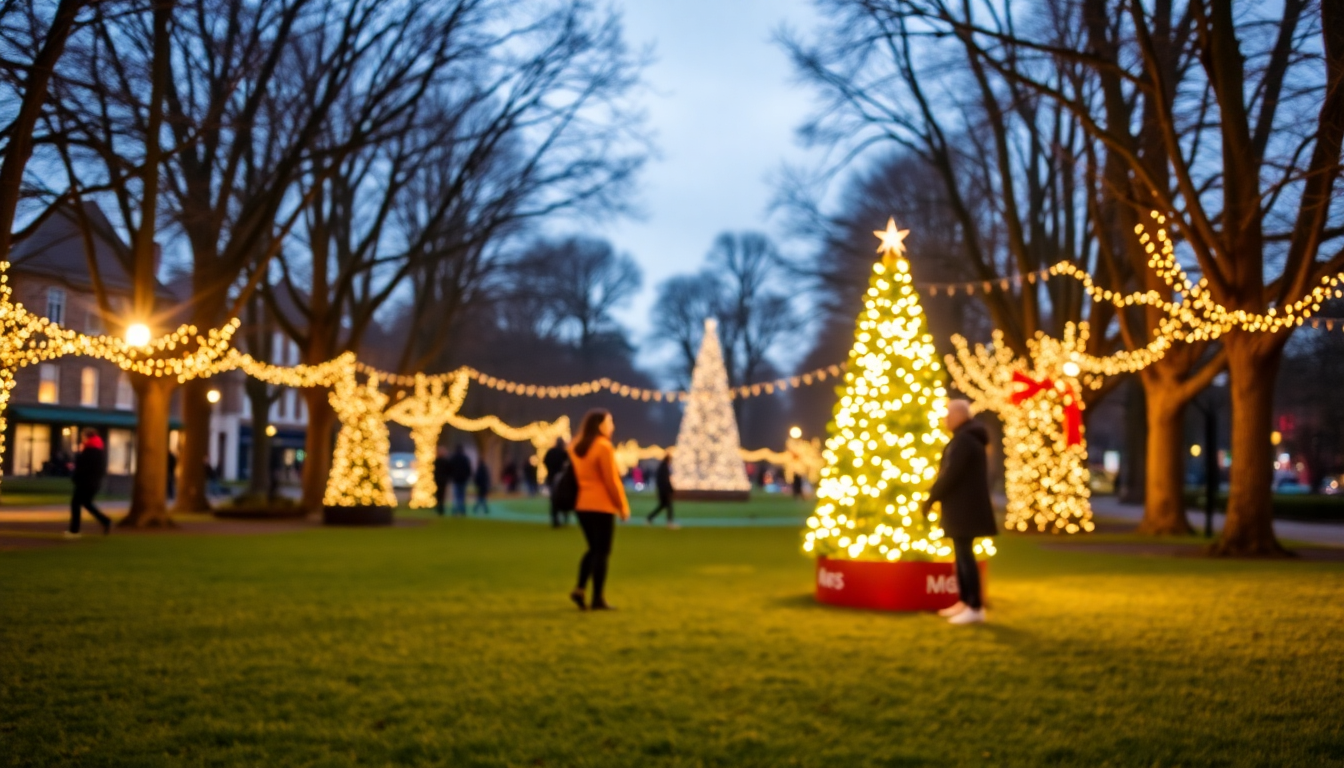 How is Roundhay Park in Leeds bringing the community together during the holiday season?