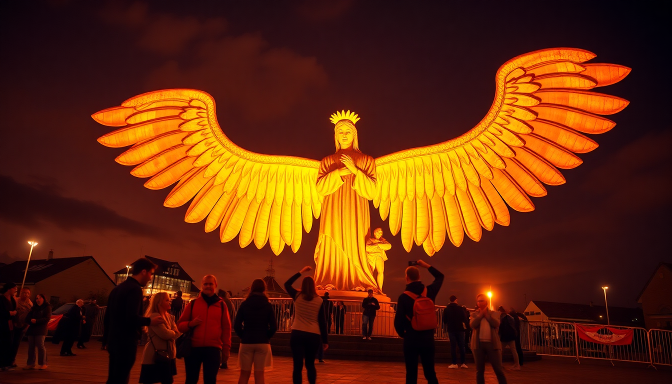 Who are the local artists using The Angel of the North to inspire a new generation in Newcastle?