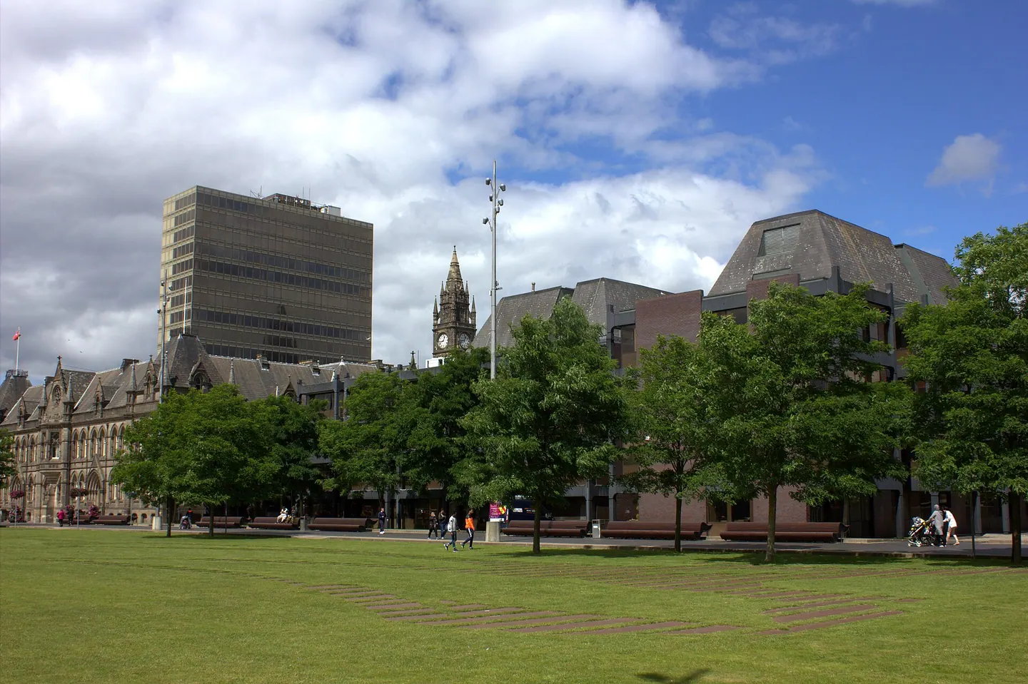 Landscaped green space in Middlesbrough town centre