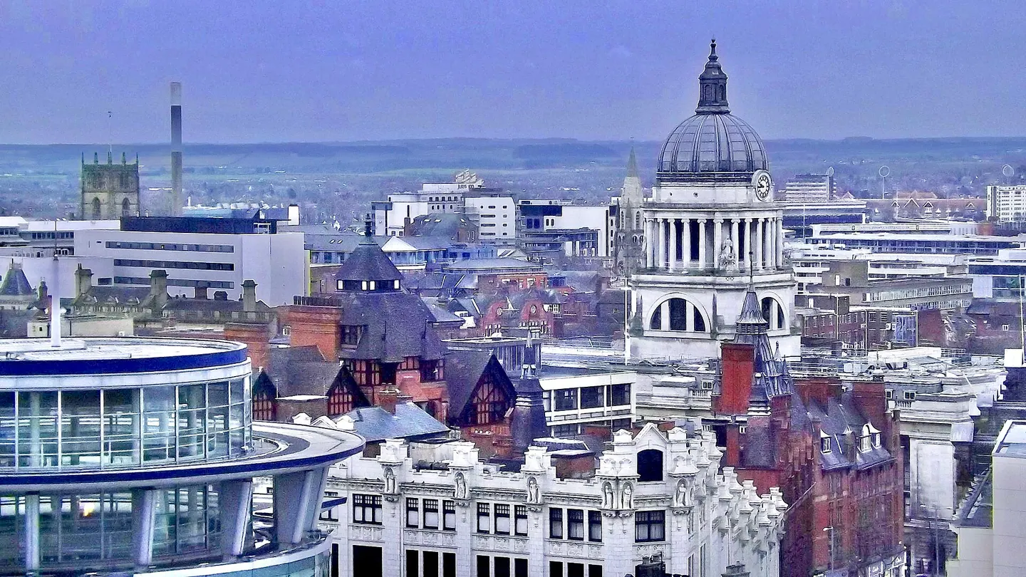 Nottingham skyline with the Council House dome