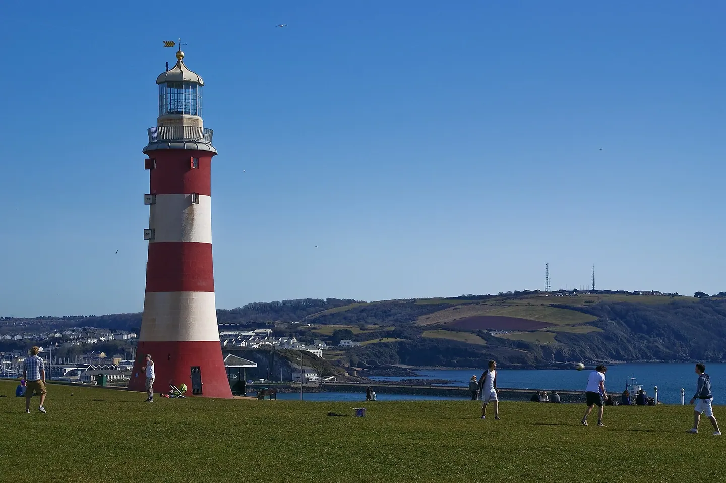 Smeaton's Tower lighthouse on Plymouth Hoe