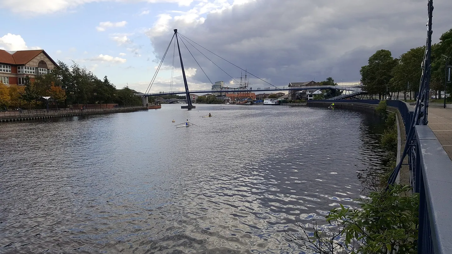 The River Tees and the Teesquay Millennium Bridge
